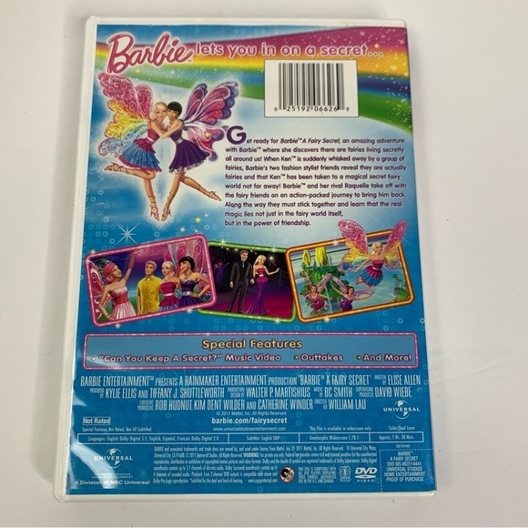 Barbie A Fairy Secret DVD Excellent Used Condition - Picture 2 of 3
